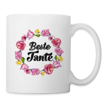 Beste Tante der Welt Super Tante Patentante - Tasse - Weiß - Rechts