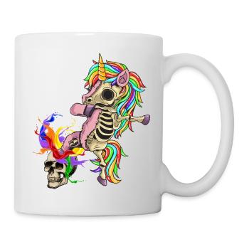 gothik crâne lgbt licorne sombre queer lgbtq squelette - Mug blanc - blanc - Droite