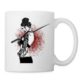 gothik manga anime kriegerin samurai japan wave - Tasse - Weiß - Rechts