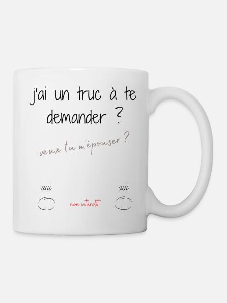 Veux tu m'épouser ? - Mug blanc - blanc