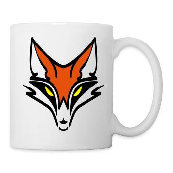 Fuchs logo fox - Tasse - Weiß - Rechts