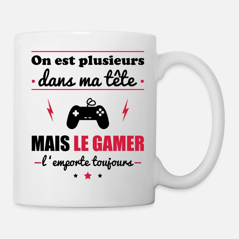 Gamer l'emporte toujours, Geek, Gaming - Mug blanc - blanc