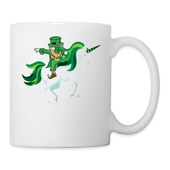 St. Patrick's unicorn dab leprechaun gift funny - Mug - white - Right