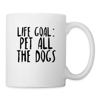 Pet all the dogs dog love pet gift idea - Mug - white - Right
