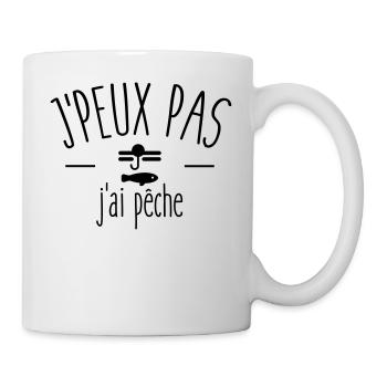 Je peux pas j ai pêche - Mug blanc - blanc - Droite