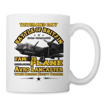 Luftschlacht um England Avro Lancaster Britischer Bomber - Tasse - Weiß - Rechts