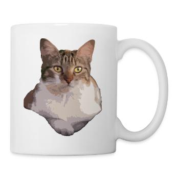 die Katze - Tasse - Weiß - Rechts