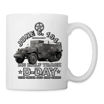 D-DAY M3 HALF TRACK US ARMY Memorial Day - Mug - white - Right