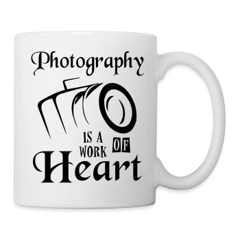 Photography is a Of Heart - Tasse - Weiß - Rechts