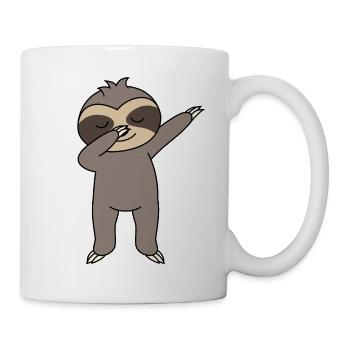 Dabbing Faultier - Tasse - Weiß - Rechts
