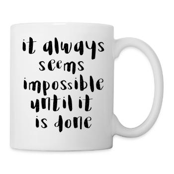 citations citation motivation inspiration impossible - Mug blanc - blanc - Droite