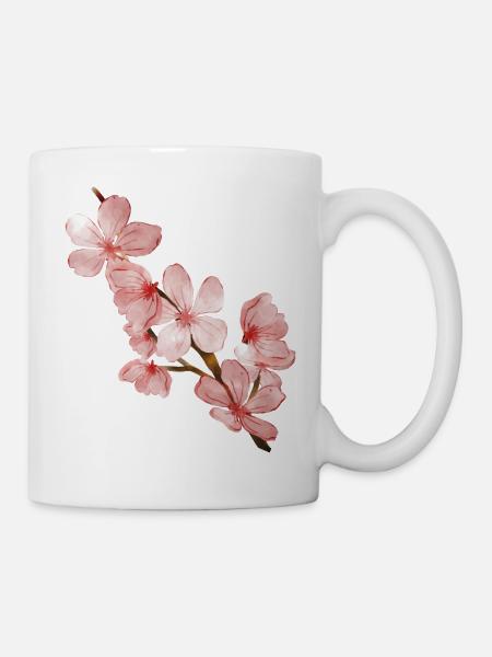 Fleur de cerisier - Mug blanc - blanc