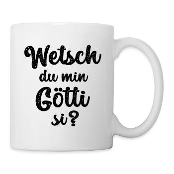 Götti demande aux parrains de demander à la Suisse Lichtenstei - Mug blanc - blanc - Droite
