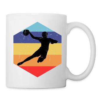 Retro Handball Kinder Handballer Herren Frauen - Tasse - Weiß - Rechts