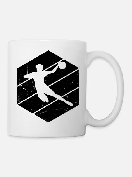 Handball Enfants Vintage Joueur de Handball Joueur de Handball - Mug blanc - blanc