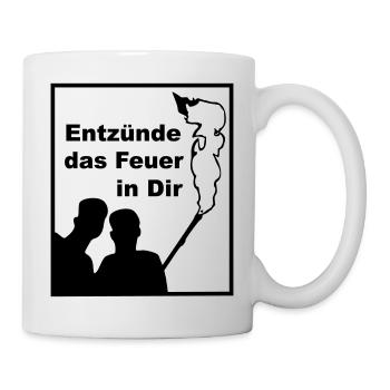 Entzünde das Feuer in Dir - Tasse - Weiß - Rechts