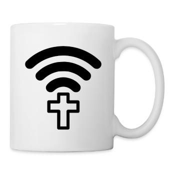 Verbinde dich Jesus Gott Kirche Pilger Wallfahrt - Tasse - Weiß - Rechts