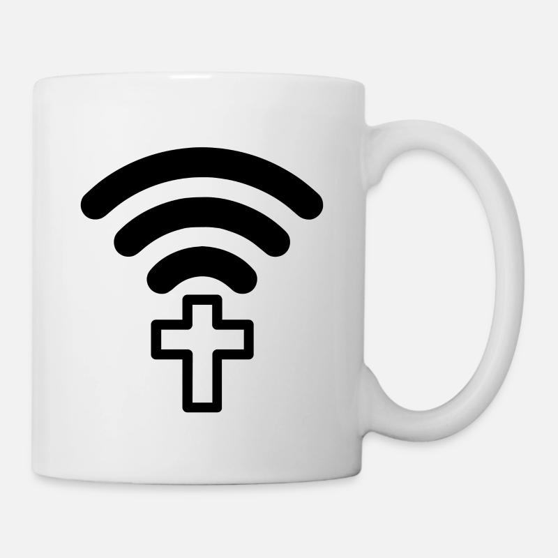 Verbinde dich Jesus Gott Kirche Pilger Wallfahrt - Tasse - Weiß