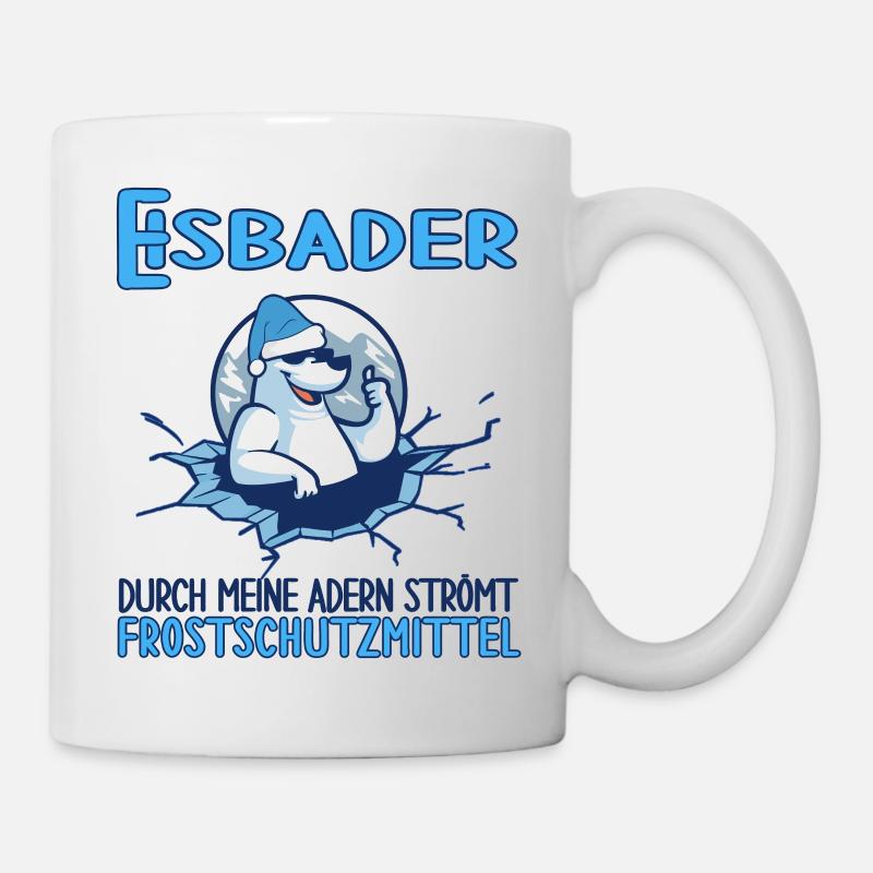 eisbaden winterschwimmen frostschutzmittel winter - Tasse - Weiß