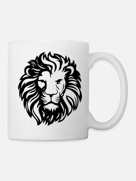 lion - Mug blanc - blanc