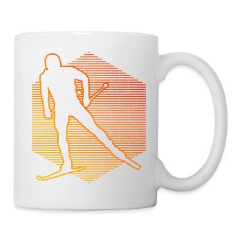 Ski de fond Classique Ski de fond Ski de fond Patinage - Mug blanc - blanc - Droite