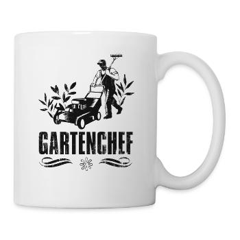 Hobby Gärtner Gartenchef Gartenarbeit Herren - Tasse - Weiß - Rechts