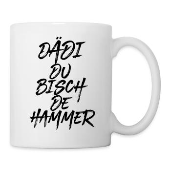 Dädi du bisch de Hammer Schweiz Papa Vatertag - Tasse - Weiß - Rechts