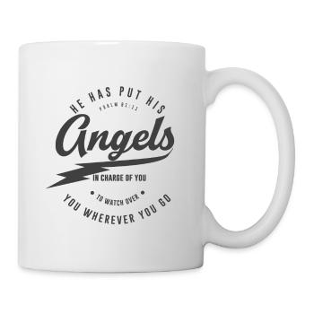 He Has Put His Angels In Charge Of You - Mug - white - Right
