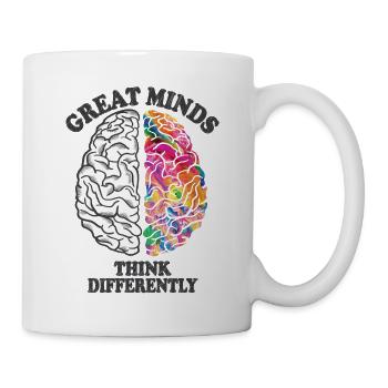 Great Minds Think Differently Creative Brain - Mug - white - Right