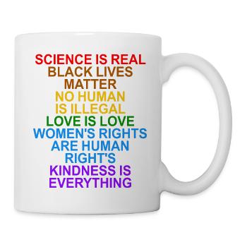 science is real black lives matter - Mug - white - Right
