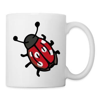 Marienkäfer Glückskäfer Insekt - Glücksbringer - Tasse - Weiß - Rechts