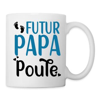 Futur papa poule cadeau annonce papa grossesse - Mug blanc - blanc - Droite