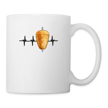 Doner Kebab Heartbeat Pulse Kebab Lovers - Mug - white - Right