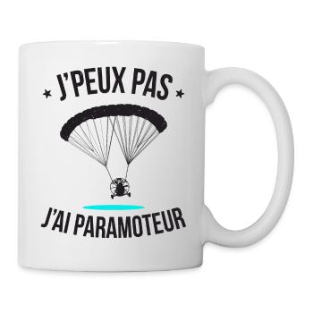J'peux pas, j'ai Paramoteur - Les milles excuses - Mug blanc - blanc - Droite