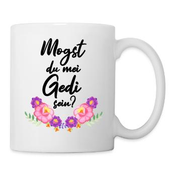 Mogst du mei Ged sein Patenonkel fragen Taufe - Tasse - Weiß - Rechts