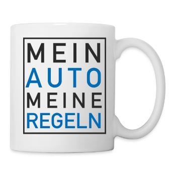Mein AUTO meine Regeln - Tasse - Weiß - Rechts