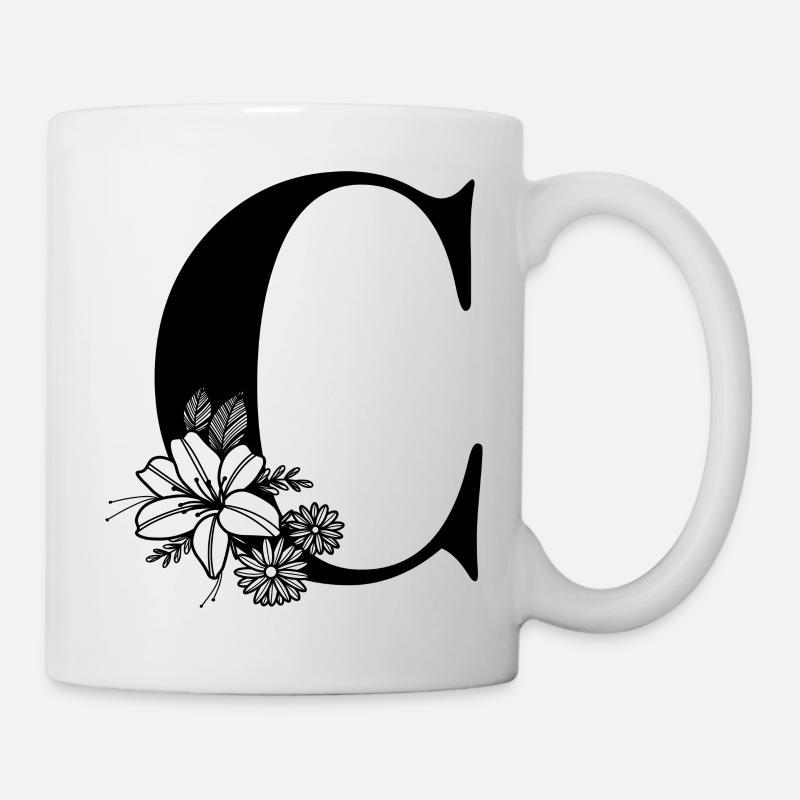 Buchstabe C - Tasse - Weiß