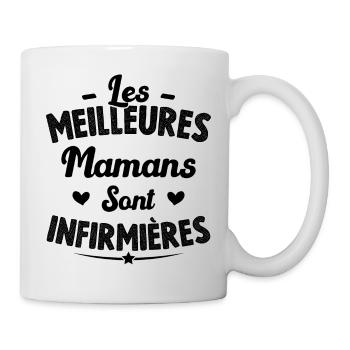 Les Meilleures Mamans Sont Infirmières - Mug blanc - blanc - Droite
