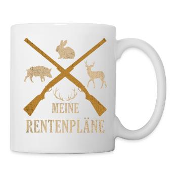 Rentenpläne Jäger Rentner Förster Ruhestand Rente - Tasse - Weiß - Rechts