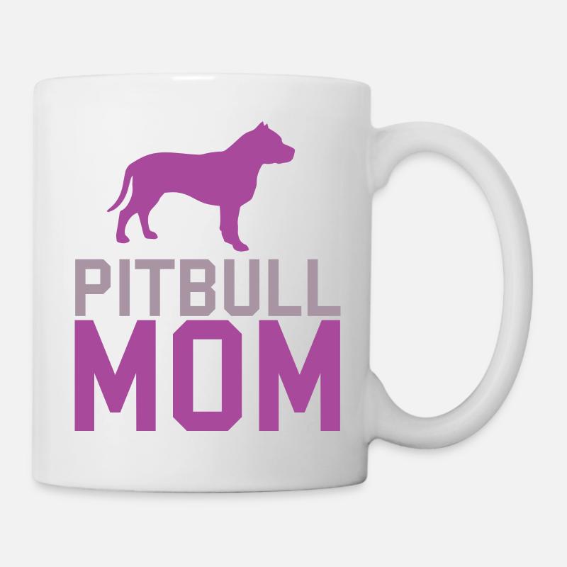 Pitbull Mom - Tasse - Weiß