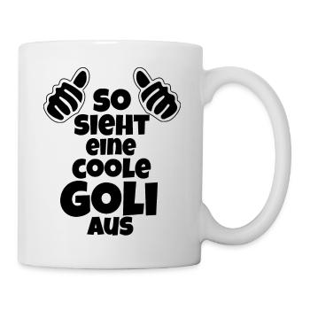 So sieht eine coole Goli aus Taufgoli Patentante - Tasse - Weiß - Rechts