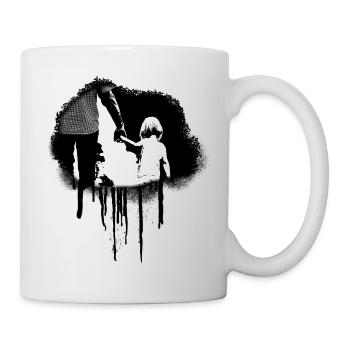 father daughter dad son love liebe Familie family - Tasse - Weiß - Rechts
