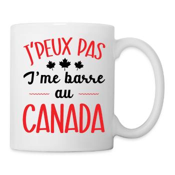 Je peux pas je me barre au canada cadeau voyage - Mug blanc - blanc - Droite