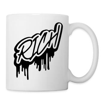 Schleim Rich lettrage - Mug blanc - blanc - Droite