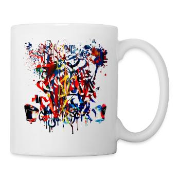 Graffiti-Spray - Tasse - Weiß - Rechts