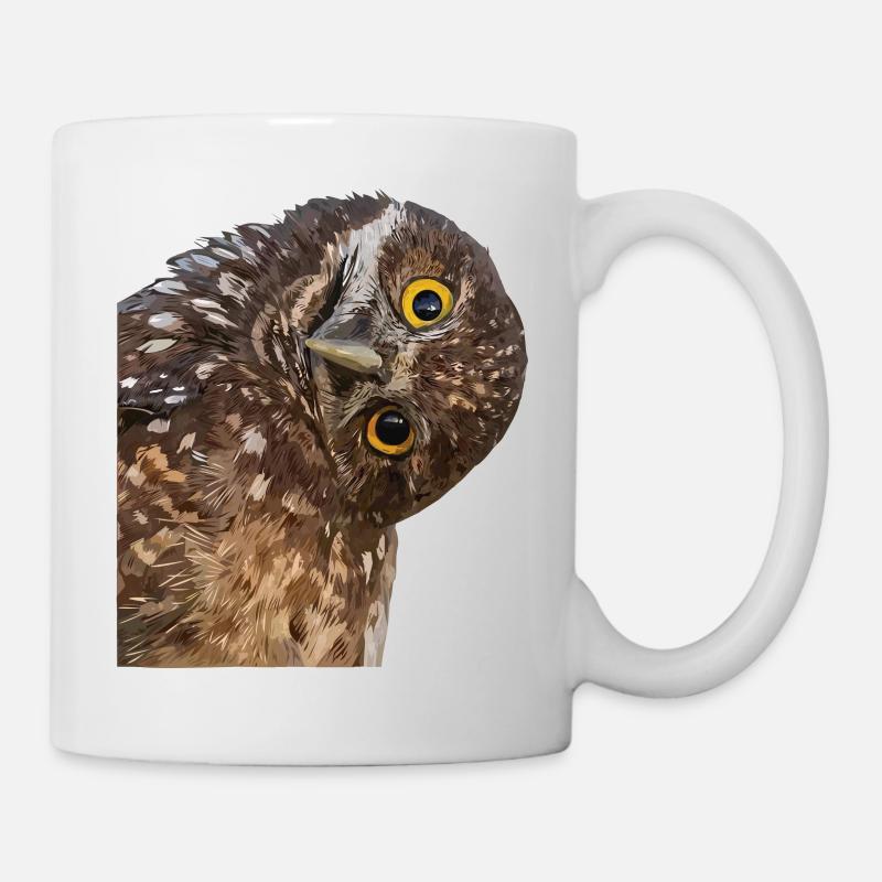 Hibou - Mug blanc - blanc
