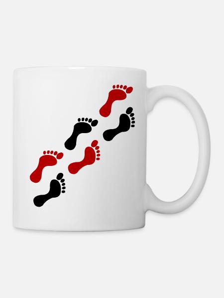 Footprints - Mug - white