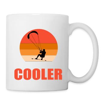 Lustiger Kitesurf-Papa wie ein normaler Papa, aber cooler - Tasse - Weiß - Rechts