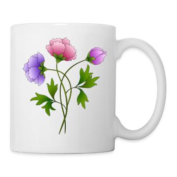 Fleur - Mug blanc - blanc - Droite