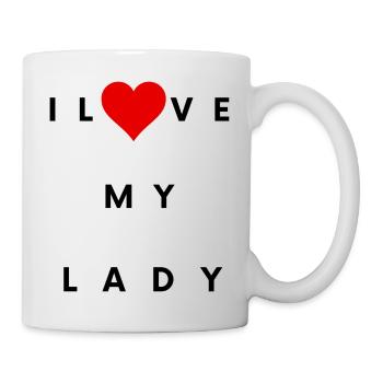 T-shirt avec une inscription pour les amoureux - Mug blanc - blanc - Droite
